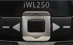 стрелки вверх и вниз две белые клавиши под надписью ICT250